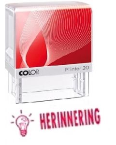 Formulestempel Colop Printer 20 Ludiek - Herinnering